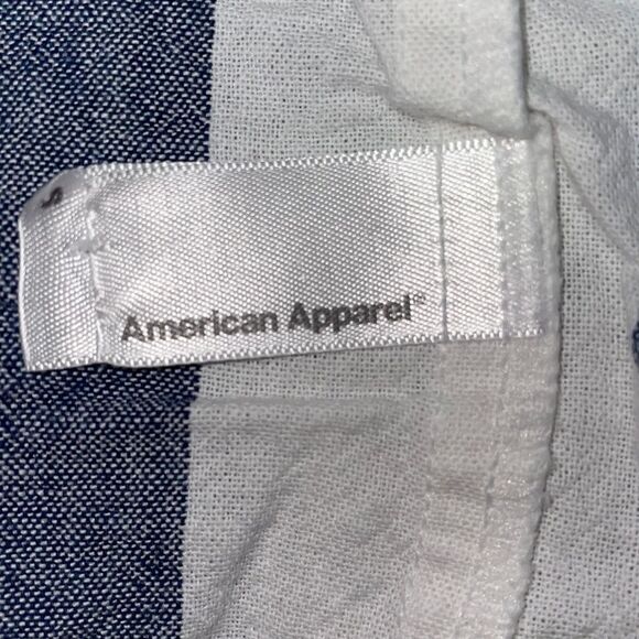 American Apparel Striped Blue & White Skirt Sailor Nautical Preppy Classic - Picture 5 of 6